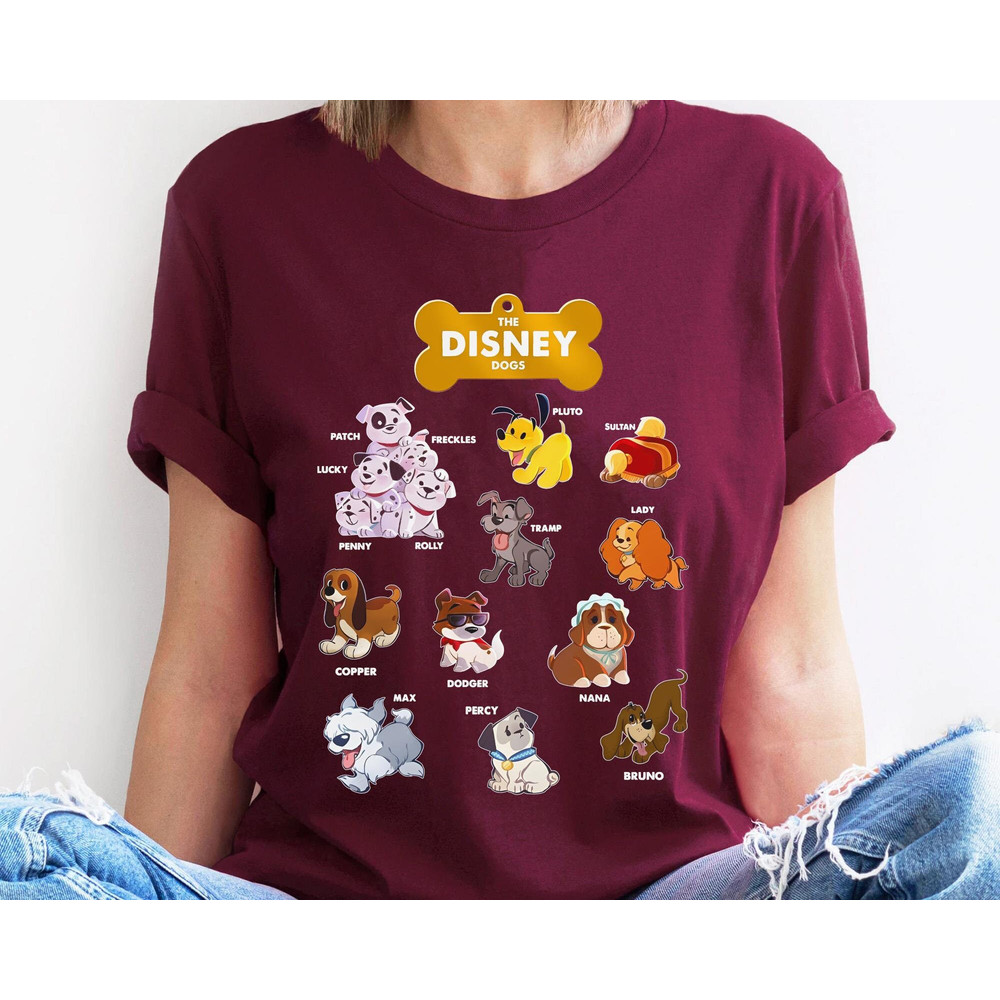 Disney Dog Characters Sweatshirt Pluto Dodger Nana Lady And The Tramp Shirt Walt Disney World Magic Kingdom Disneyland Trip - 3.jpg