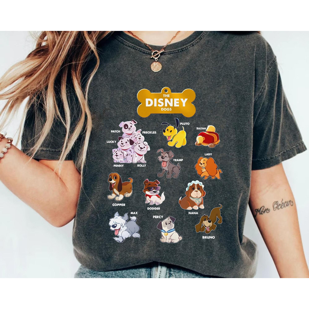 Disney Dog Characters Sweatshirt Pluto Dodger Nana Lady And The Tramp Shirt Walt Disney World Magic Kingdom Disneyland Trip - 4.jpg