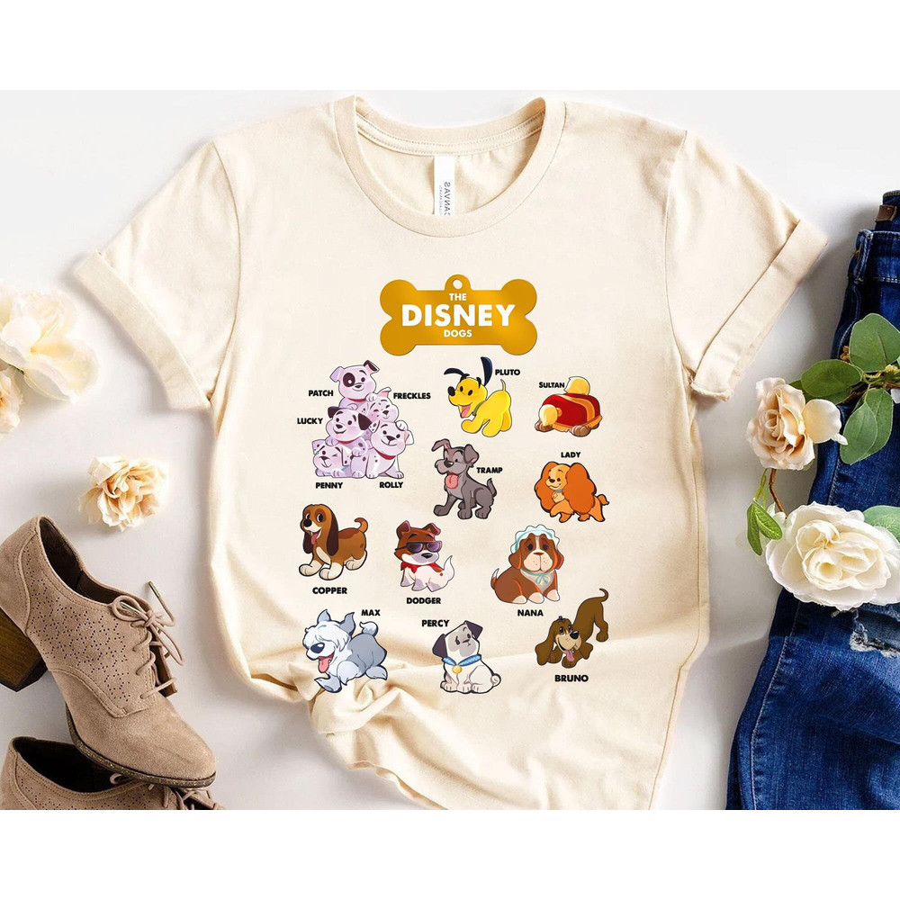 Disney Dog Characters Sweatshirt Pluto Dodger Nana Lady And The Tramp Shirt Walt Disney World Magic Kingdom Disneyland Trip - 5.jpg