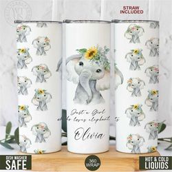 cute elephant tumbler - elephant life tumbler - personalized elephant tumbler - elephant gift for women - gifts for her