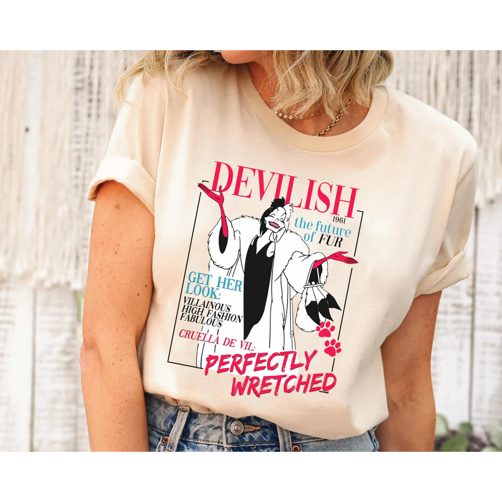 Disney Magazine Cover Cruella De Vil Shirt  Disney Villains T-shirt  Disney Birthday  Walt Disney World  Disneyland Trip Outfits - 1.jpg