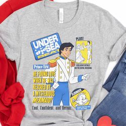 disney magazine cover prince eric shirt / disne