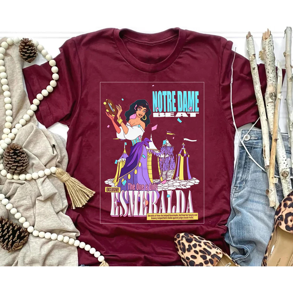 Disney Magazine Cover The Hunchback Of Notre Dame Esmeralda Shirt Disney Esmeralda Tee Disney Birthday Walt Disney World Trip Outfits - 2.jpg