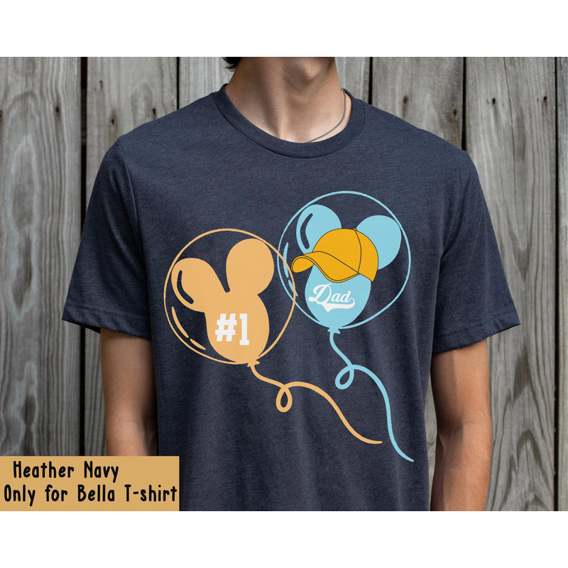 Disney Mickey Balloon No 1 Dad T-shirt Best Dad Ever Tee Funny Disney Dad Shirt Father's Day Gift For Dad Disneyland 2023 Trip - 2.jpg