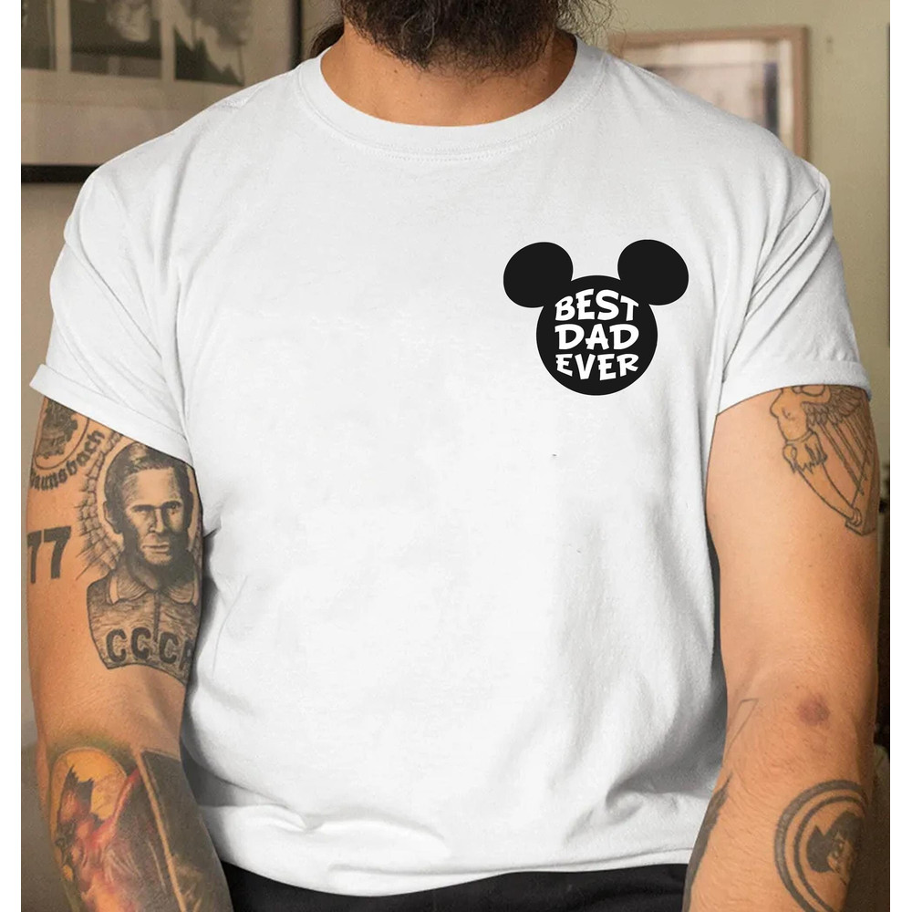 Disney Mickey Dad Pocket Shirt Best Dad Ever Disney Dad T-shirt Father's Day Gift Father And Son Disneyland Trip Walt Disney World - 1.jpg