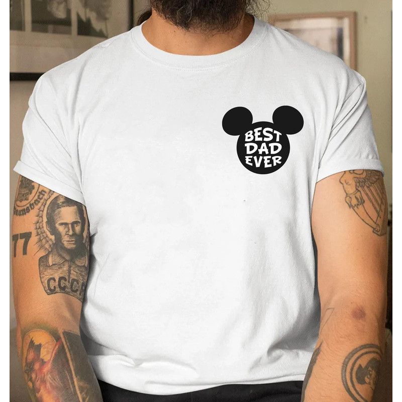 Disney Mickey Dad Pocket Shirt Best Dad Ever Disney Dad T-shirt Father's Day Gift Father And Son Disneyland Trip Walt Disney World - 1.jpg