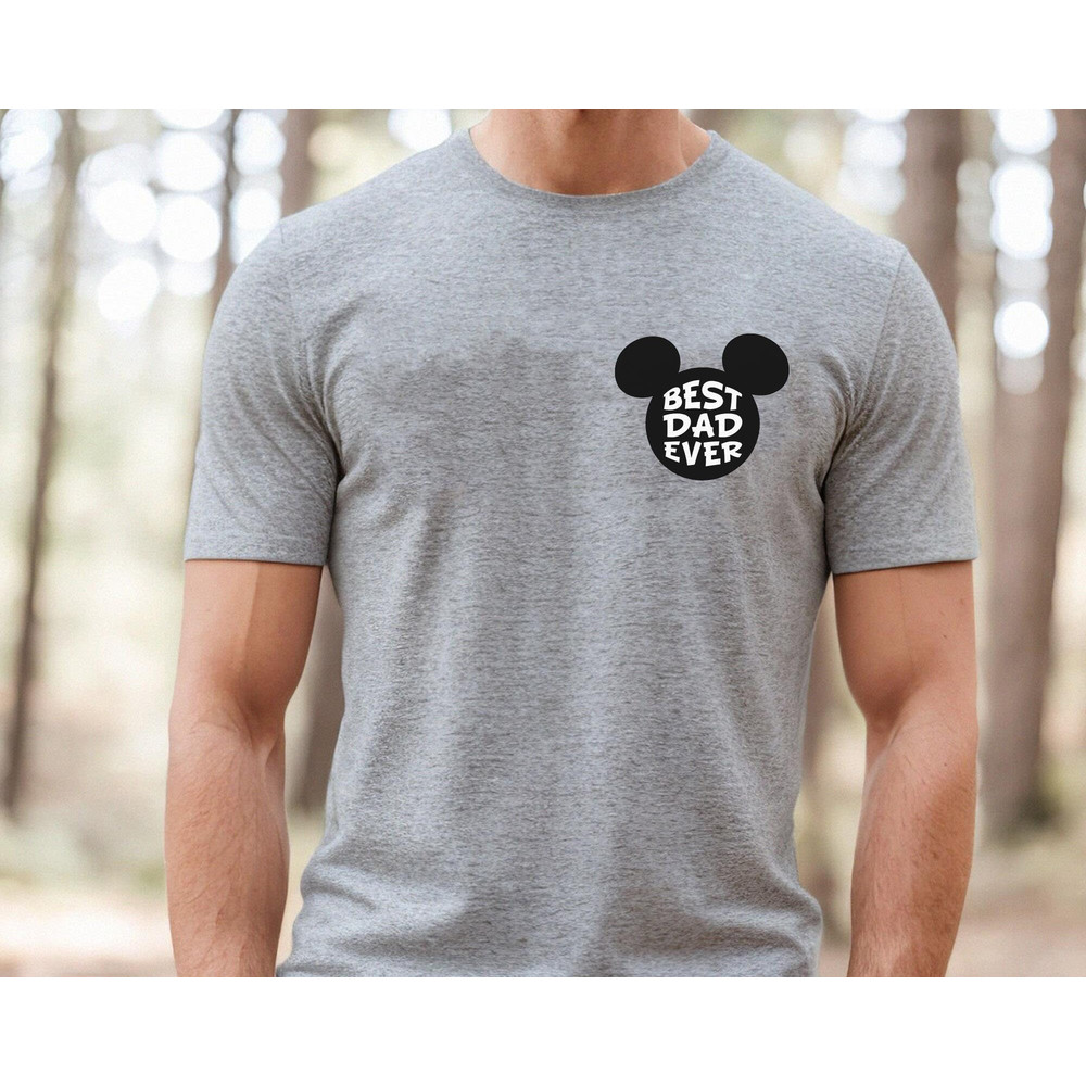 Disney Mickey Dad Pocket Shirt Best Dad Ever Disney Dad T-shirt Father's Day Gift Father And Son Disneyland Trip Walt Disney World - 3.jpg