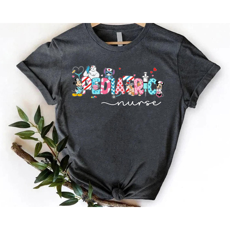 Disney Mickey Minnie Stitch Pediatrics Nurse Shirt Disney Pediatrics Peds Nurse T-shirt Walt Disney World Disneyland Trip Outfits - 5.jpg