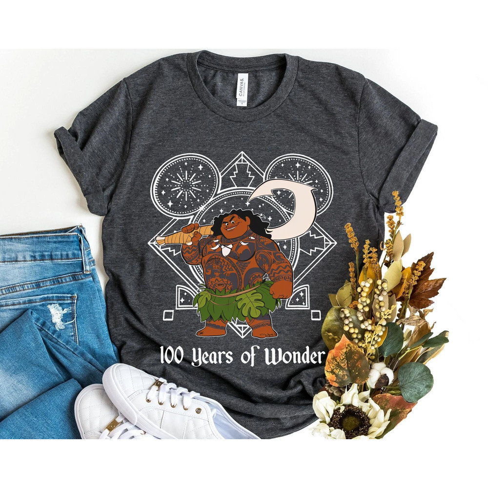 Disney Moana Maui 100 Years Of Wonder Shirt  Disney 100 Outfits   Disneyland 100th Anniversary  Walt Disney World  Disneyland Trip 2023 - 3.jpg