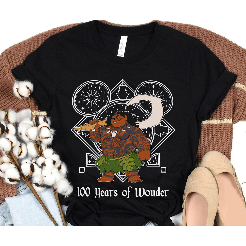 Disney Moana Maui 100 Years Of Wonder Shirt  Disney 100 Outfits   Disneyland 100th Anniversary  Walt Disney World  Disneyland Trip 2023 - 4.jpg
