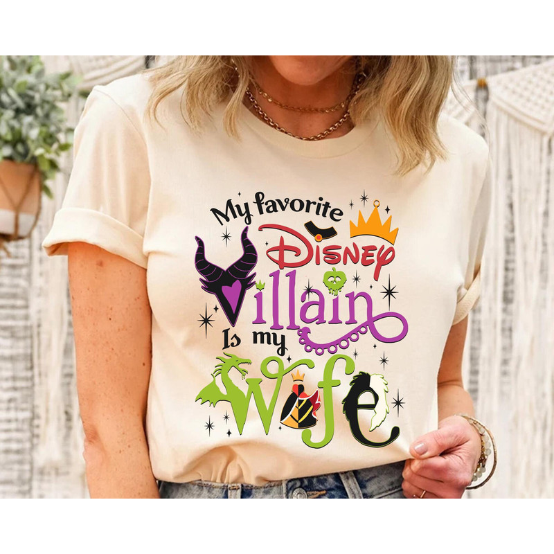 Disney My Favorite Villain Is My Wife Shirt  Gift From Husband  Couple Matching  Disneyland Birthday  Walt Disney World  Magic Kingdom - 3.jpg