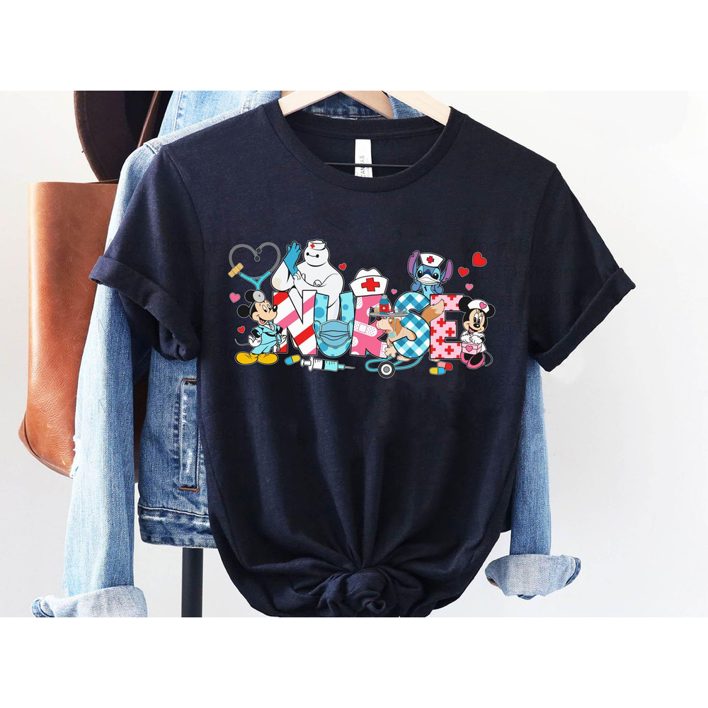Disney Nurse Characters Shirt Disney Nurse T-shirt Nursing School Student Gift Nurse's Day 2023 Tee RN Registered Nurse Shirt - 2.jpg
