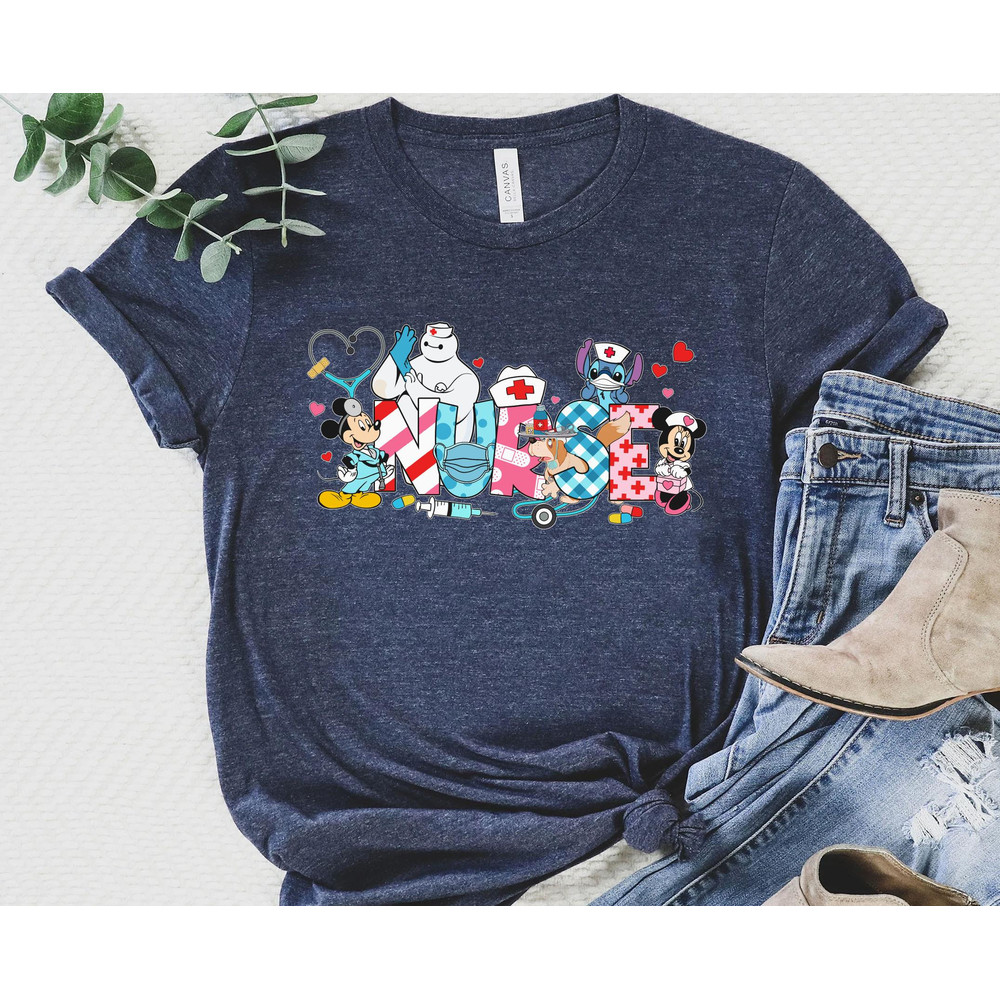 Disney Nurse Characters Shirt Disney Nurse T-shirt Nursing School Student Gift Nurse's Day 2023 Tee RN Registered Nurse Shirt - 4.jpg