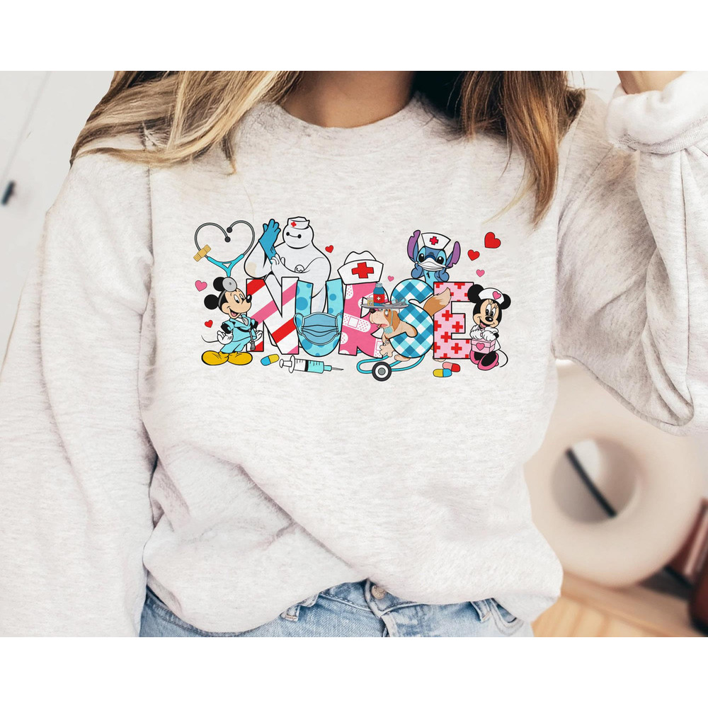Disney Nurse Characters Shirt Disney Nurse T-shirt Nursing School Student Gift Nurse's Day 2023 Tee RN Registered Nurse Shirt - 5.jpg