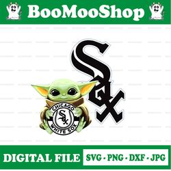 baby yoda with chicago white sox  baseball png,  baby yoda mlb png, mlb png, digital download