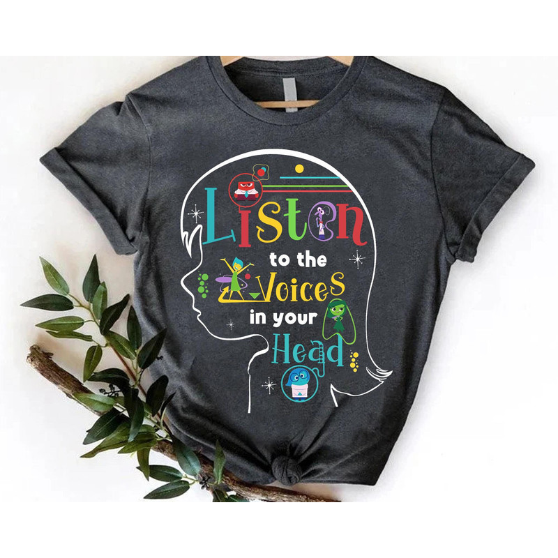 Disney Pixar Inside Out Listen To The Voices In Your Head Shirt Riley Emotions T-shirt Disneyland Trip Outfits Funny Birthday Gift - 3.jpg