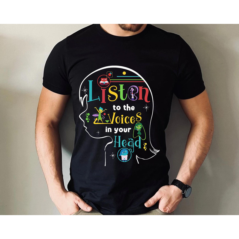 Disney Pixar Inside Out Listen To The Voices In Your Head Shirt Riley Emotions T-shirt Disneyland Trip Outfits Funny Birthday Gift - 4.jpg