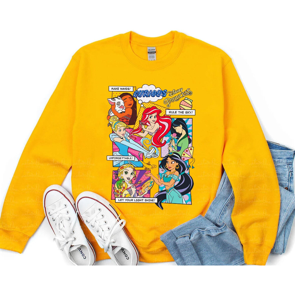 Disney Princess Comicbook Shirt Ariel Jasmine Cinderella T-shirt Walt Disney World Tee Disneyland Family Vacation Trip Magic Kingdom - 3.jpg