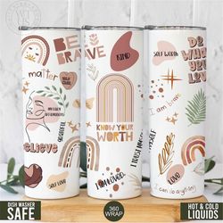 mental health tumbler ,daily affirmations tumbler, 20oz daily affirmations tumbler , gift for her, best friend tumbler,