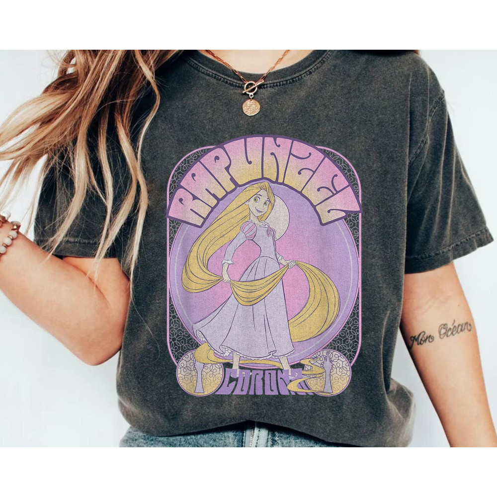 Disney Princess Seventies Retro Poster Shirt Disney Tiana Elsa Ariel Tinker Bell Tee Disney Birthday T-shirt Walt Disney World Trip - 3.jpg