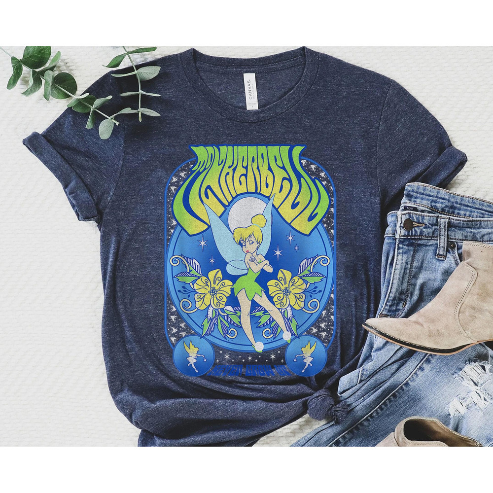 Disney Princess Seventies Retro Poster Shirt Disney Tiana Elsa Ariel Tinker Bell Tee Disney Birthday T-shirt Walt Disney World Trip - 5.jpg