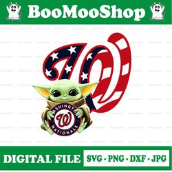 baby yoda with washington nationals baseball png,  baby yoda mlb png, mlb png, digital download