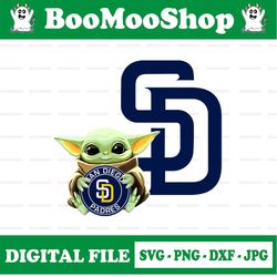 baby yoda with san diego padres baseball png,  baby yoda mlb png, mlb png, digital download