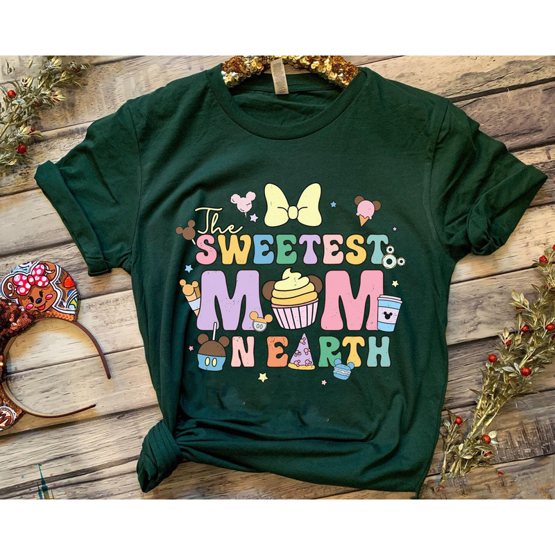 Disney Sweetest Mom On Earth Shirt Mickey Snacks And Drink Mom Tee Disney Mother's Day Walt Disney World Mommy and Me Matching Tee - 4.jpg