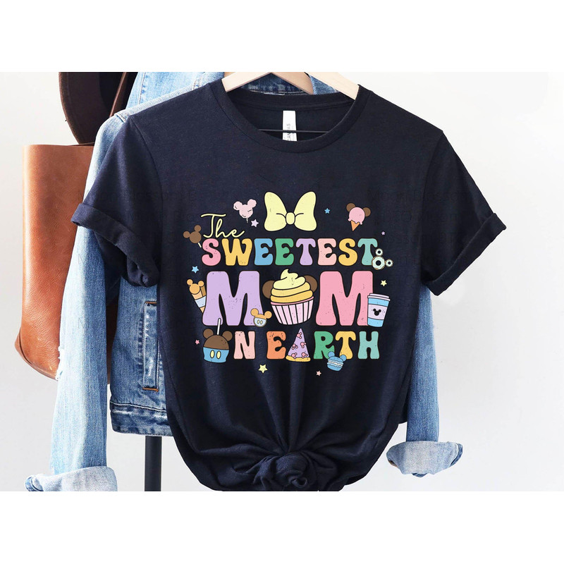 Disney Sweetest Mom On Earth Shirt Mickey Snacks And Drink Mom Tee Disney Mother's Day Walt Disney World Mommy and Me Matching Tee - 5.jpg
