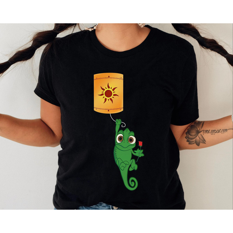 Disney Tangled Cute Pascal With Lantern And Rose T-shirt  Funny Disney Tee  Disney Birthday Gift  Disneyland Disney World Family Vacation - 2.jpg