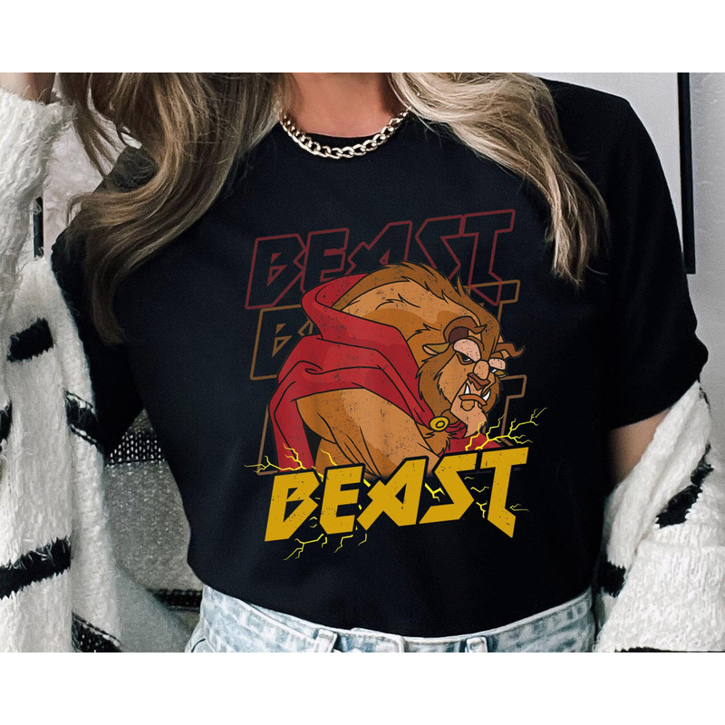 Disney The Beast Rock And Roll Metal Music Shirt Beauty And The Beast T-shirt Disney Birthday Walt Disney World Disneyland 2023 Trip - 1.jpg