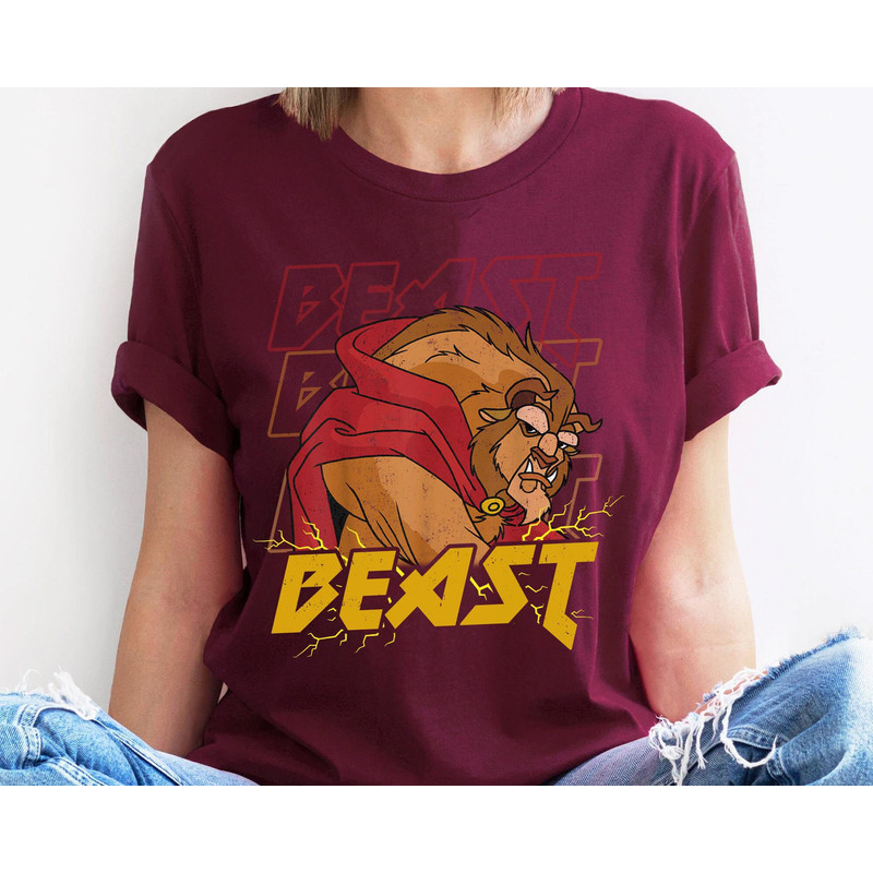 Disney The Beast Rock And Roll Metal Music Shirt Beauty And The Beast T-shirt Disney Birthday Walt Disney World Disneyland 2023 Trip - 3.jpg