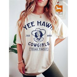 yee haw tee, yee haw cowgirl tee, texas tee, boho tee, vintage inspired  cotton t-shirt, unisex tee, comfort colors tee