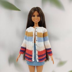 Barbie doll clothes cardigan