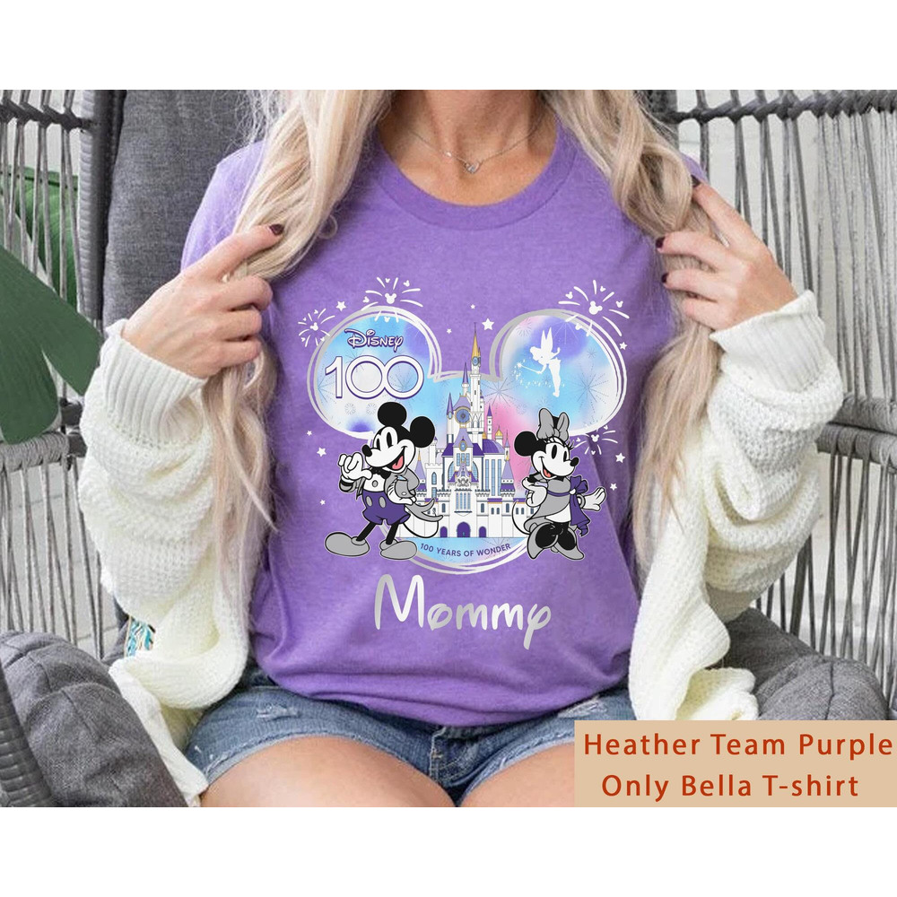 Disney100 Mommy Daddy Family Matching Shirt  Custom Mickey Minnie 100 Years Of Wonder T-shirt  Personalized Disneyland 100th Anniversary - 2.jpg