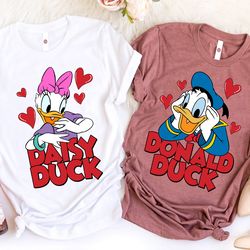 donald and daisy duck love heart shirt / disney