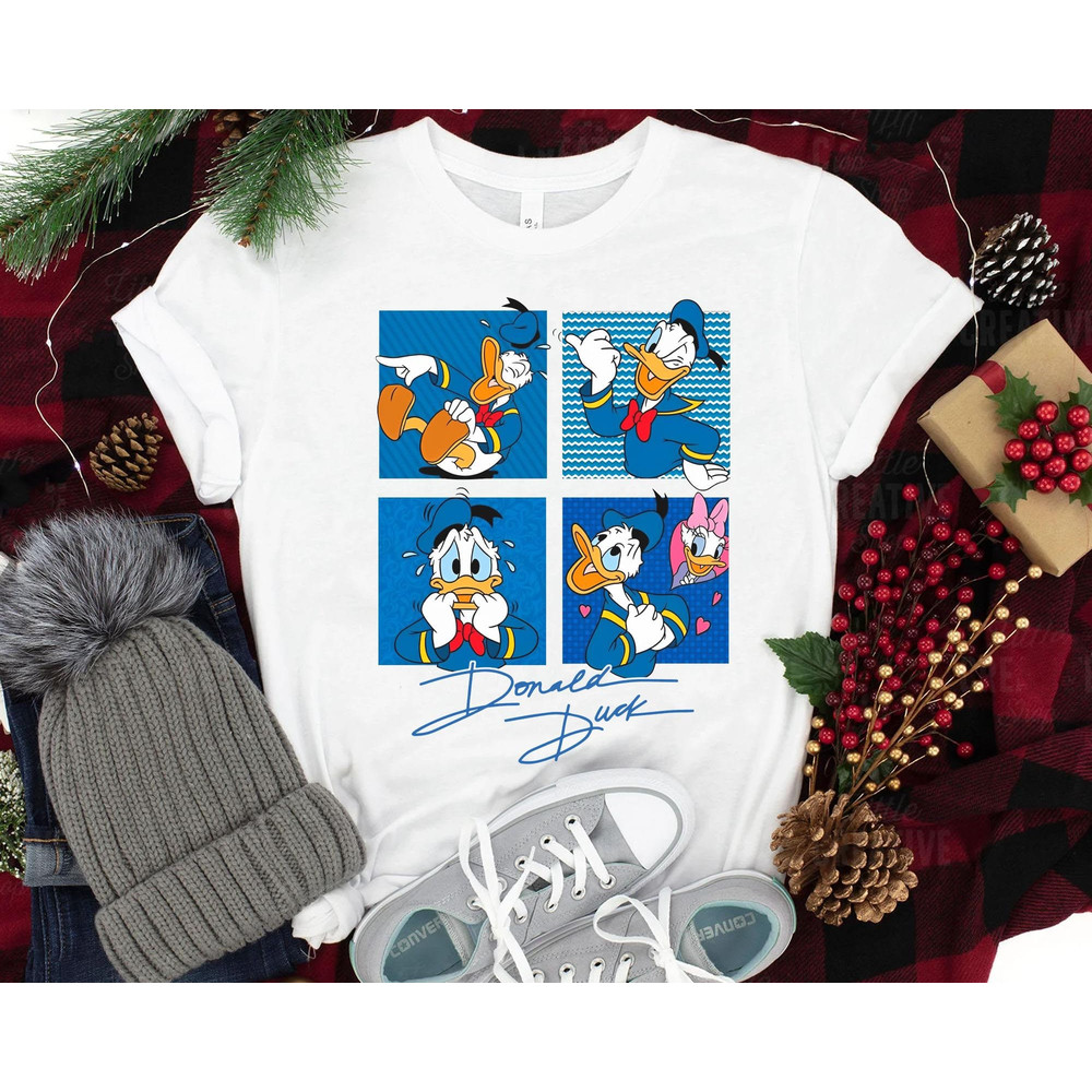Donald Duck with Signature Shirt Mickey and Friends T-shirt Walt Disney World Disneyland Family Vacation Trip Magic Kingdom - 1.jpg