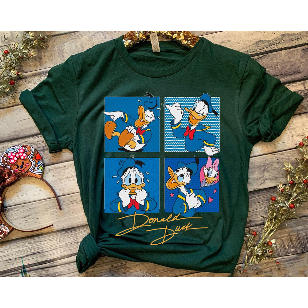 Donald Duck with Signature Shirt Mickey and Friends T-shirt Walt Disney World Disneyland Family Vacation Trip Magic Kingdom - 3.jpg