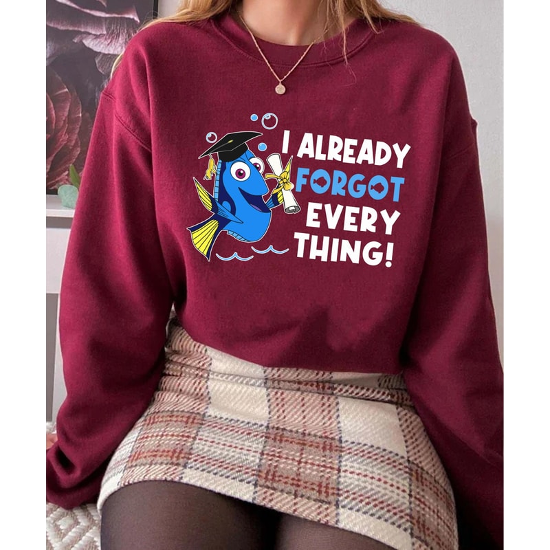 Dory Graduation Almost Forget Everything Shirt Finding Nemo Disney T-shirt Graduated 2023 Funny Senior Shirt Disneyland Trip - 2.jpg