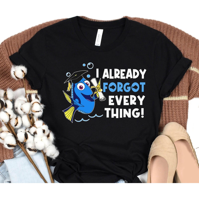 Dory Graduation Almost Forget Everything Shirt Finding Nemo Disney T-shirt Graduated 2023 Funny Senior Shirt Disneyland Trip - 4.jpg