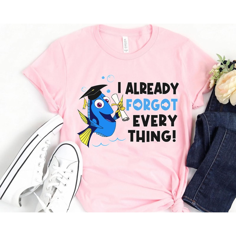 Dory Graduation Almost Forget Everything Shirt Finding Nemo Disney T-shirt Graduated 2023 Funny Senior Shirt Disneyland Trip - 5.jpg