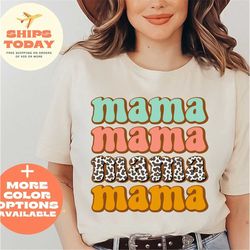 leopard print mama shirt, cute mama gift for mothers day, mama t shirt, cheetah mama shirt for mother's day, gifts for e