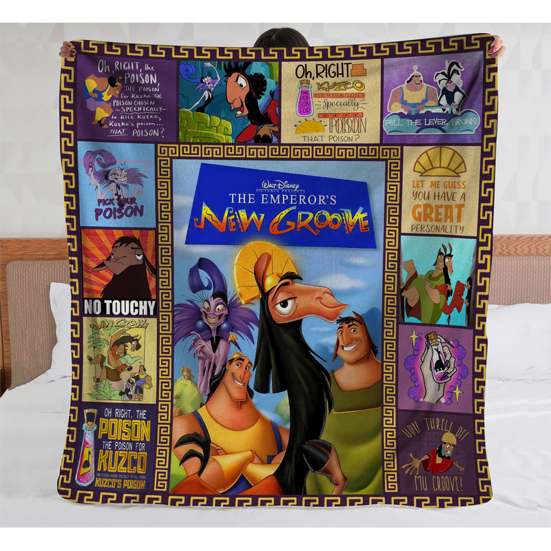 Emperor's New Groove Fleece Blanket, Disney Sofa Blanket, Walt Disney World, Bedding Decor, Magic Kingdom Disneyland Throw Blanket - 1.jpg