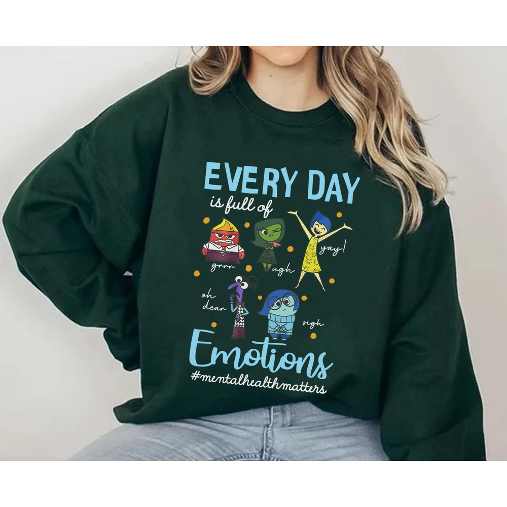 Every Day Emotions Mental Health Matter Shirt Inside Out Disney T-shirt Therapist Psychologist Disneyland Trip Disney Gift - 3.jpg