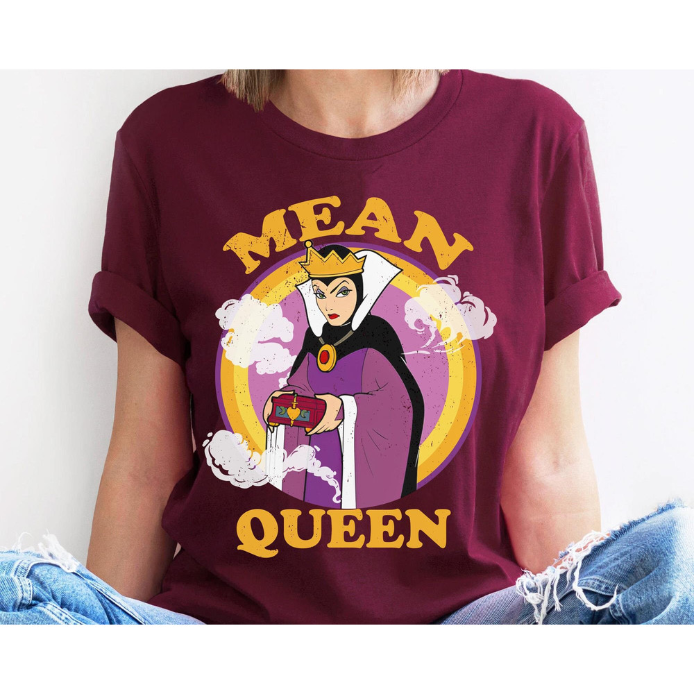 Evil Queen Snow White And The Seven Dwarfs Mean Queen Shirt  Disney Villains Tee  Disney Birthday  Walt Disney World  Disneyland Trip - 3.jpg