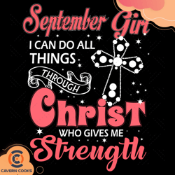 september girl i can do all things through christ