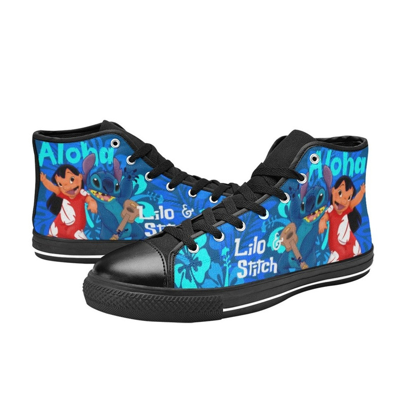 Lilo and Stitch High Canvas Shoes for Fan, Women and Men, Lilo and Stitch High Canvas Shoes, Lilo and Stitch Sneaker