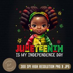 juneteenth tshirt celebrating 1865 cute black girls kids png, png high quality, png, digital download