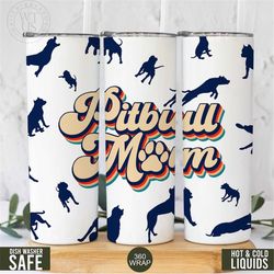 pit bull mom 20oz tumbler - pitbull dog mom tumbler - christmas gift for her - tumbler for holiday gift for her- dog lad
