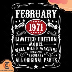 february 1971 limited editon model svg, birthday s